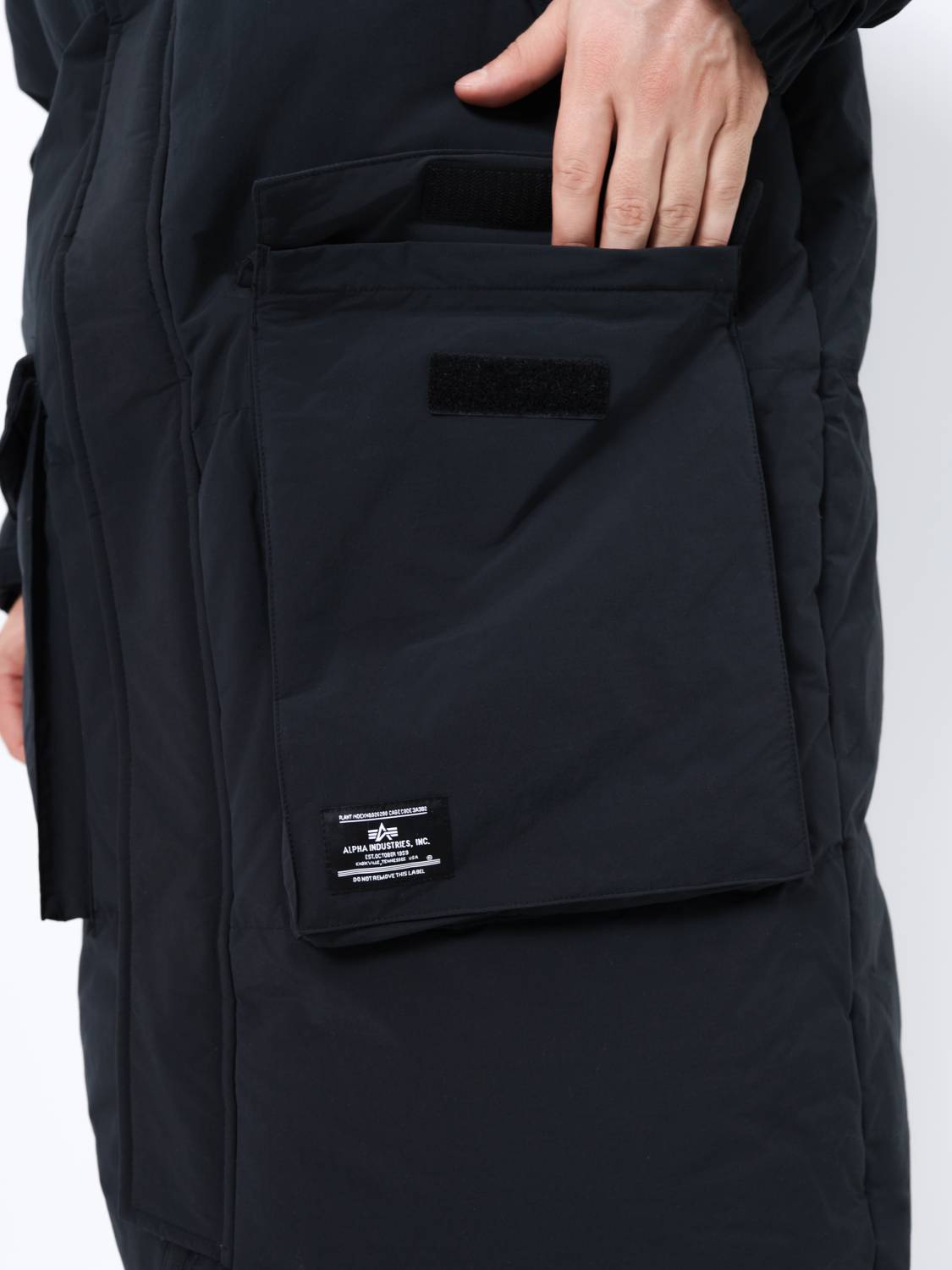 Пуховик / Парка теплая длинная мужская "Long Puffer Parka" (Black) Alpha Industries