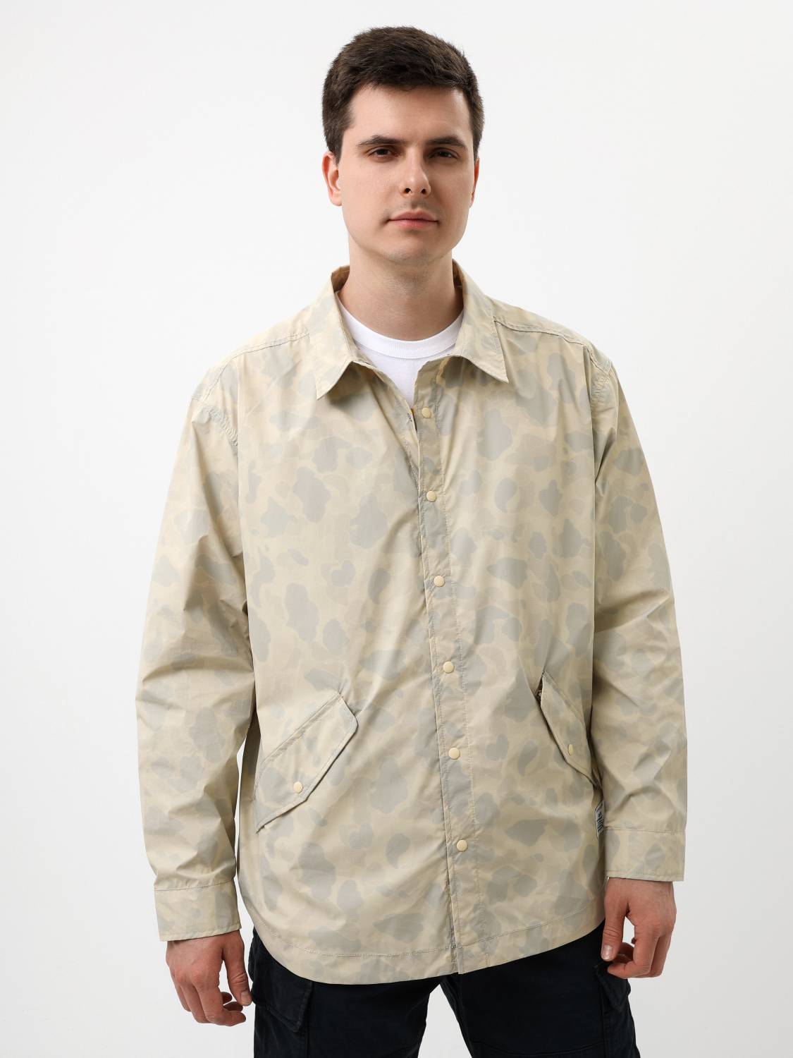 Куртка / Ветровка / Рубашка мужская "Packaway Shirt" (Limestone) Alpha Industries 1
