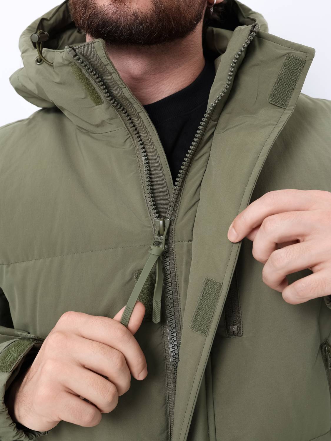 Пуховик / Парка теплая длинная мужская "Long Puffer Parka" (OG-107 Green) Alpha Industries