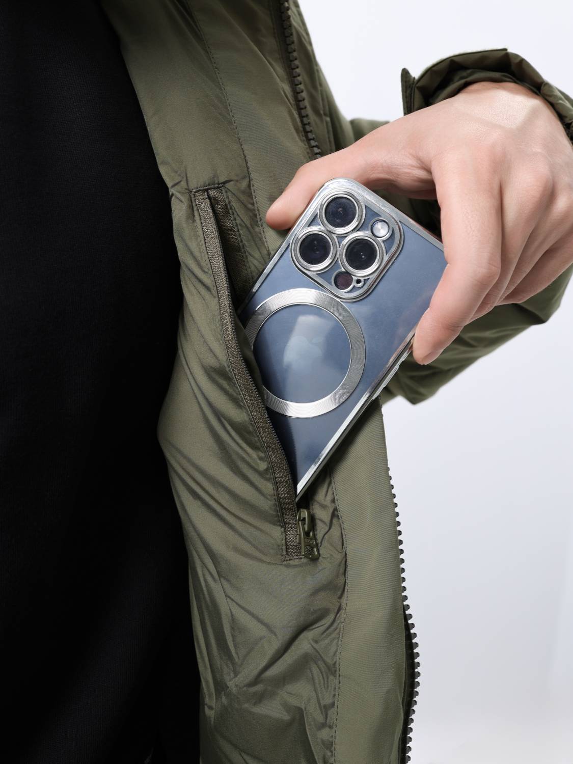 Пуховик / Парка теплая длинная мужская "Long Puffer Parka" (OG-107 Green) Alpha Industries