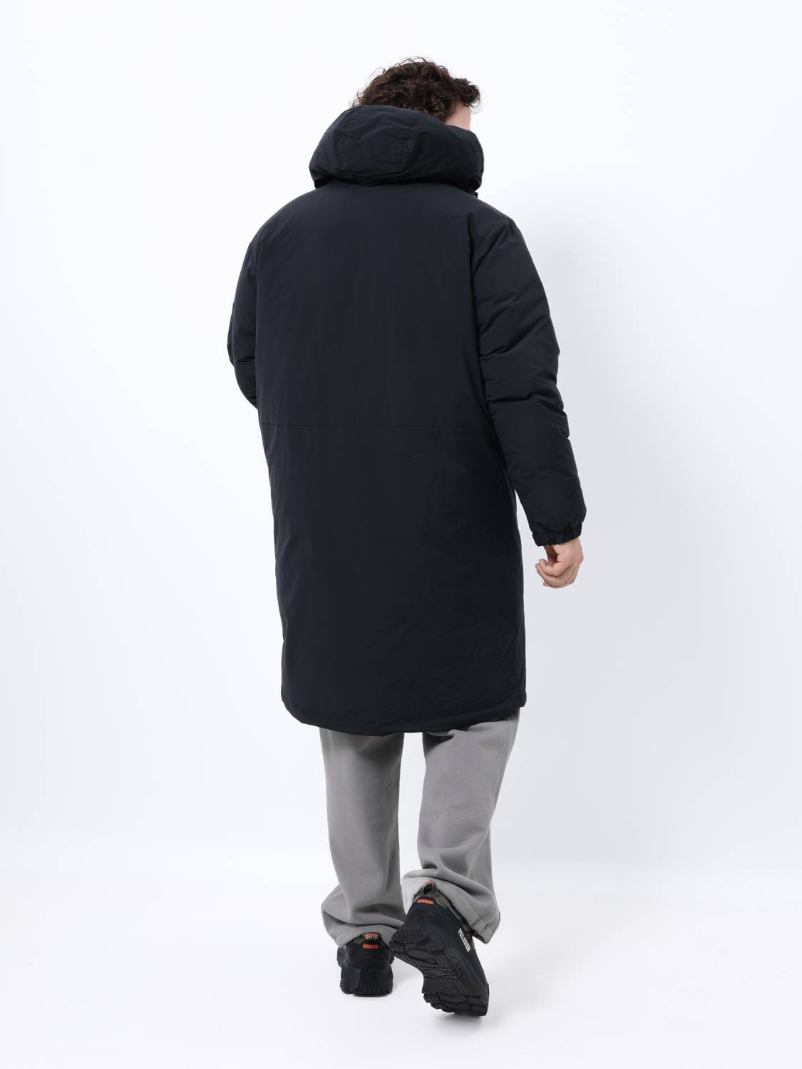 Куртка / Парка теплая пуховая длинная мужская "Seal Long Puffer" (Black) Alpha Industrie