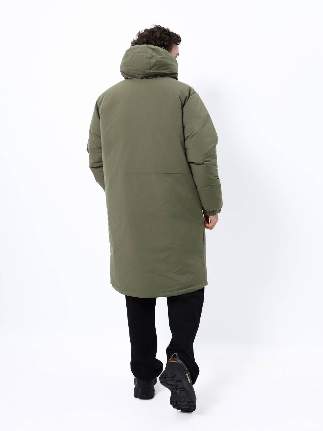 Куртка / Парка теплая пуховая длинная мужская "Seal Long Puffer" (OG-107 Green) Alpha Industrie