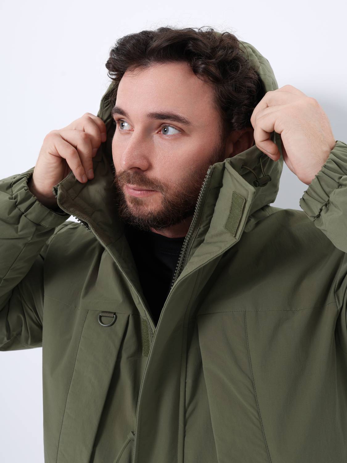 Куртка / Парка теплая пуховая длинная мужская "Seal Long Puffer" (OG-107 Green) Alpha Industrie