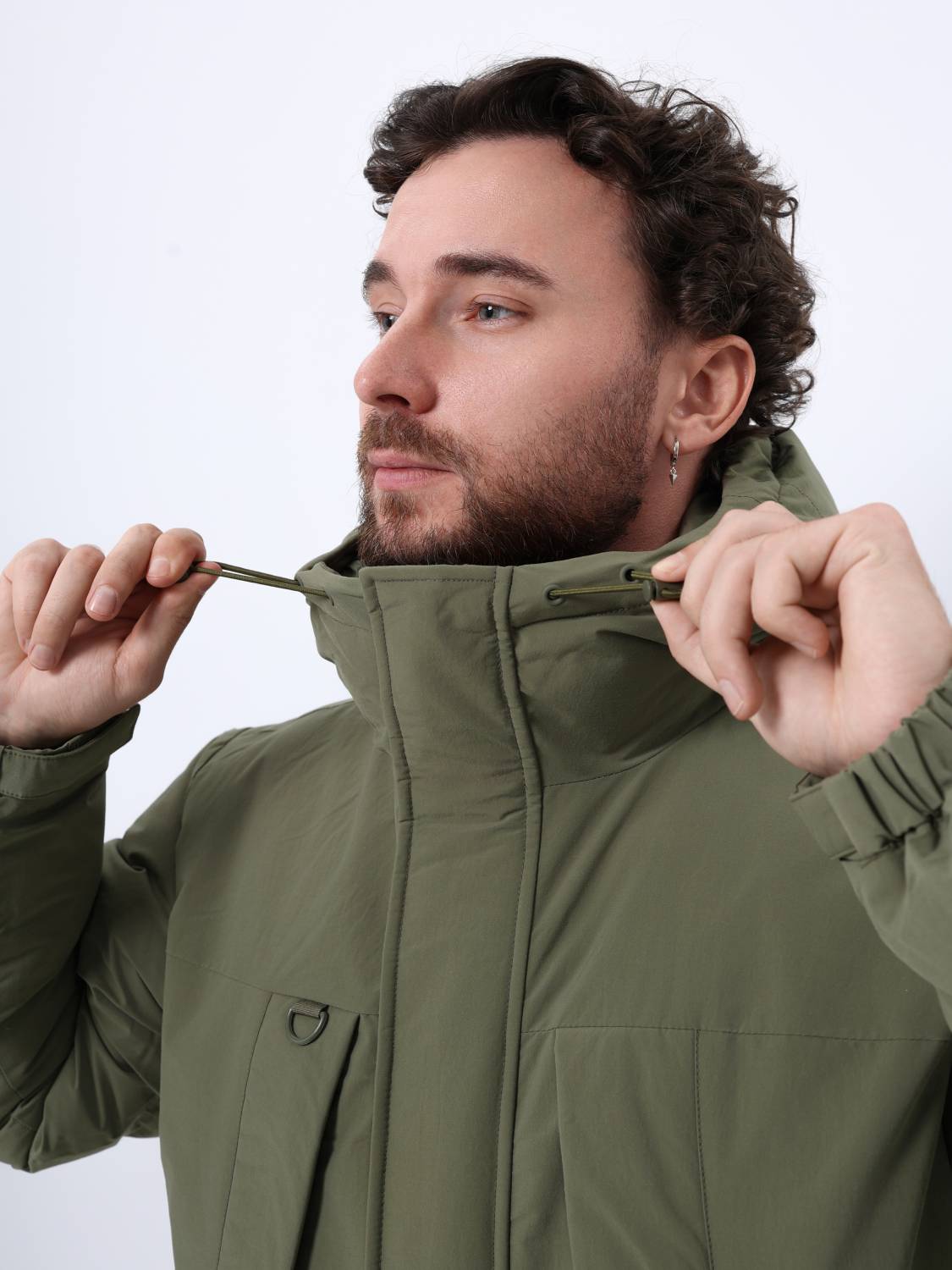 Куртка / Парка теплая пуховая длинная мужская "Seal Long Puffer" (OG-107 Green) Alpha Industrie