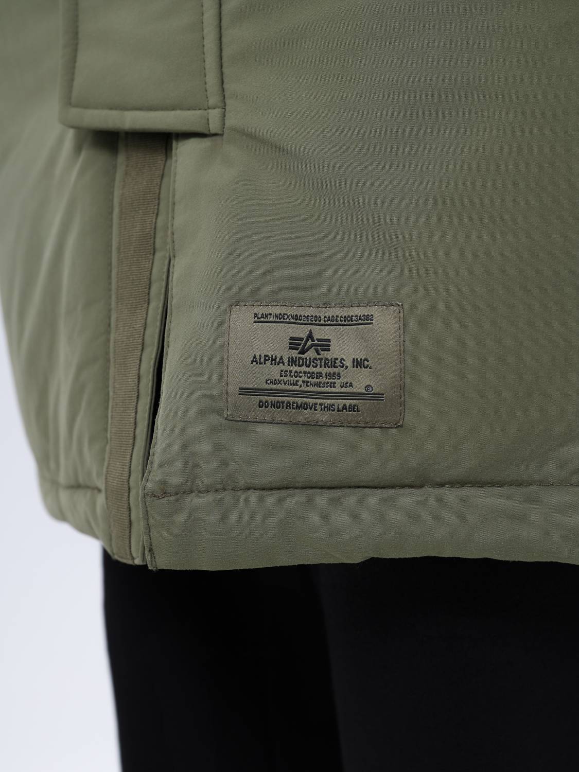 Куртка / Парка теплая пуховая длинная мужская "Seal Long Puffer" (OG-107 Green) Alpha Industrie