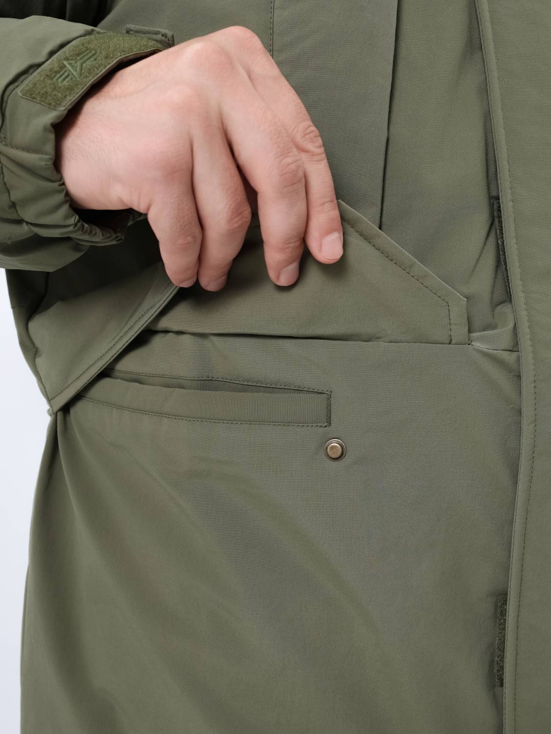 Куртка / Парка теплая пуховая длинная мужская "Seal Long Puffer" (OG-107 Green) Alpha Industrie