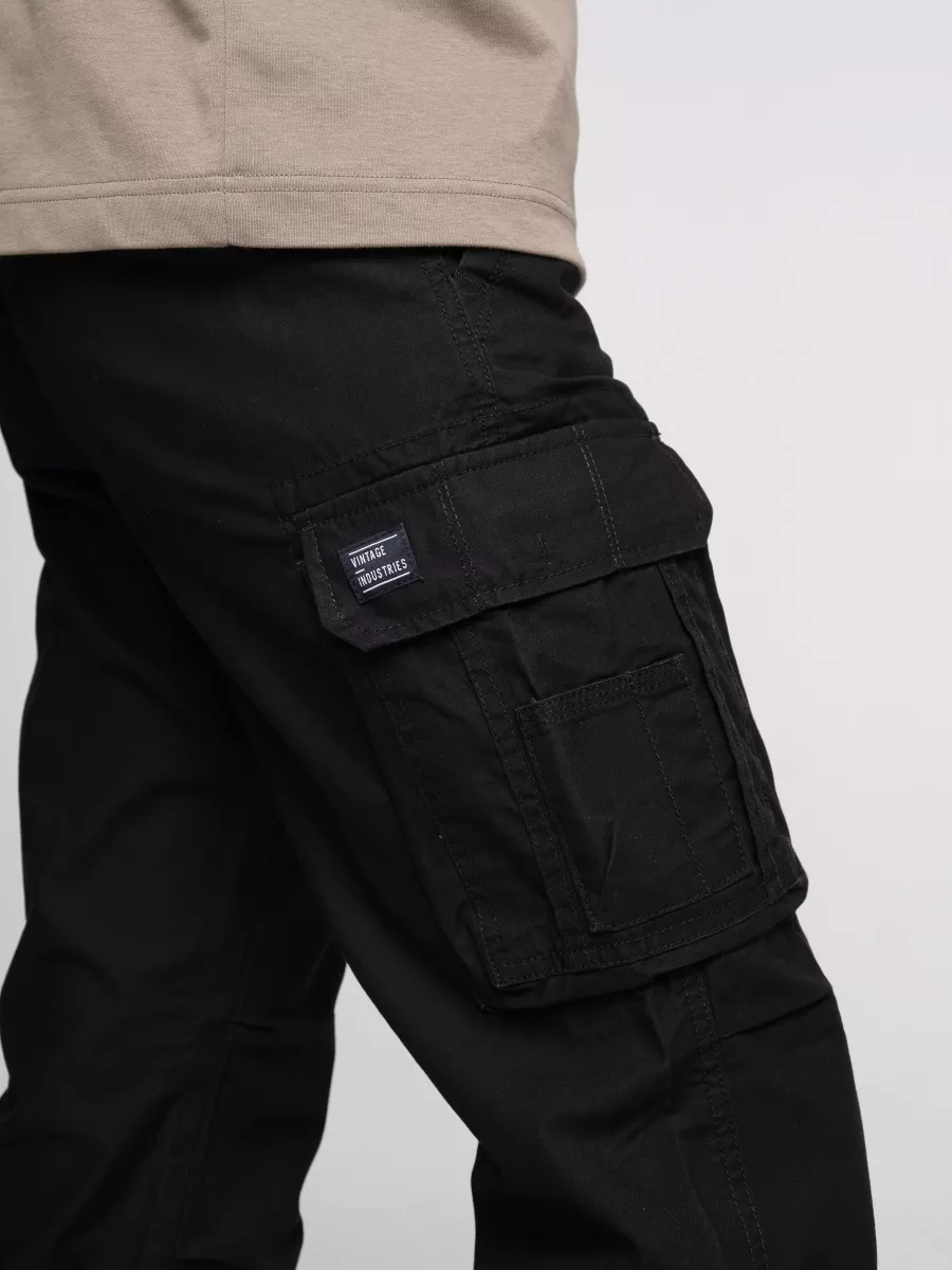 Брюки карго мужские "Reef'' (Black) Vintage Industries