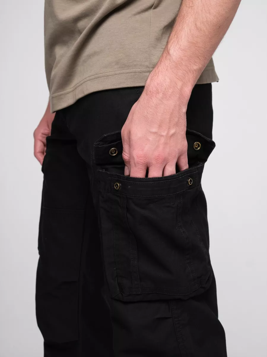 Брюки карго мужские "Reef'' (Black) Vintage Industries