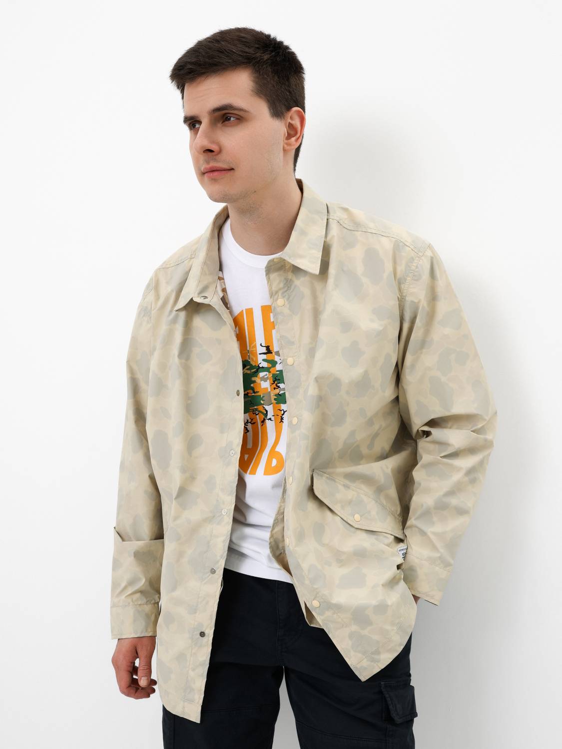 Куртка / Ветровка / Рубашка мужская "Packaway Shirt" (Limestone) Alpha Industries 4