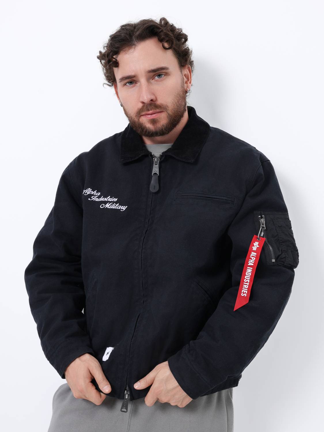 Куртка утепленная мужская "Detroit" (Black) Alpha Industries