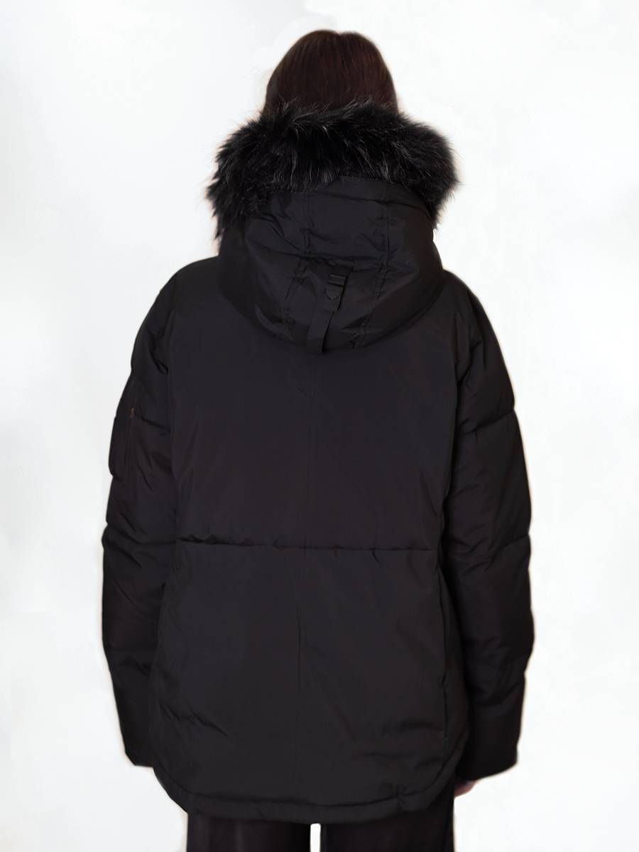 Куртка / Парка теплая женская "Short Parka" (Black) Alpha Industries