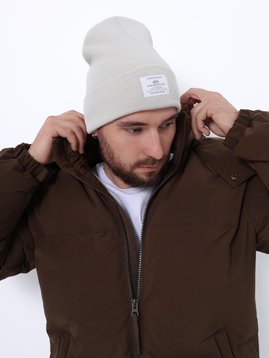 Шапка "Essential Beanie" (Dune White) Alpha Industries