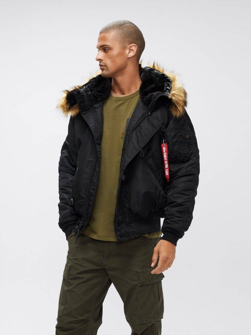 Куртка / Парка теплая мужская "N-2B" (Black) Alpha Industries 