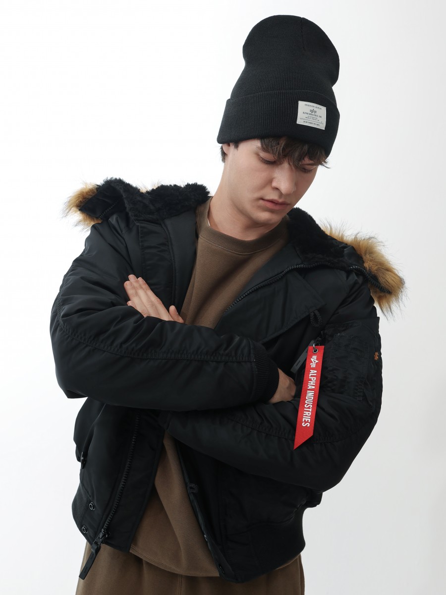 Куртка / Парка теплая мужская "N-2B" (Black) Alpha Industries 
