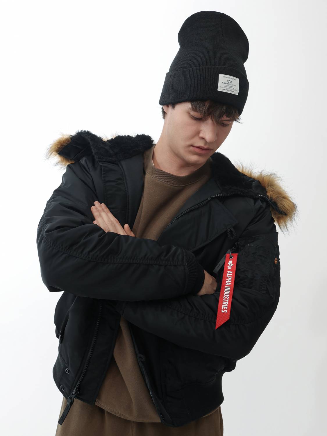 Куртка / Парка теплая мужская "N-2B" (Black) Alpha Industries 