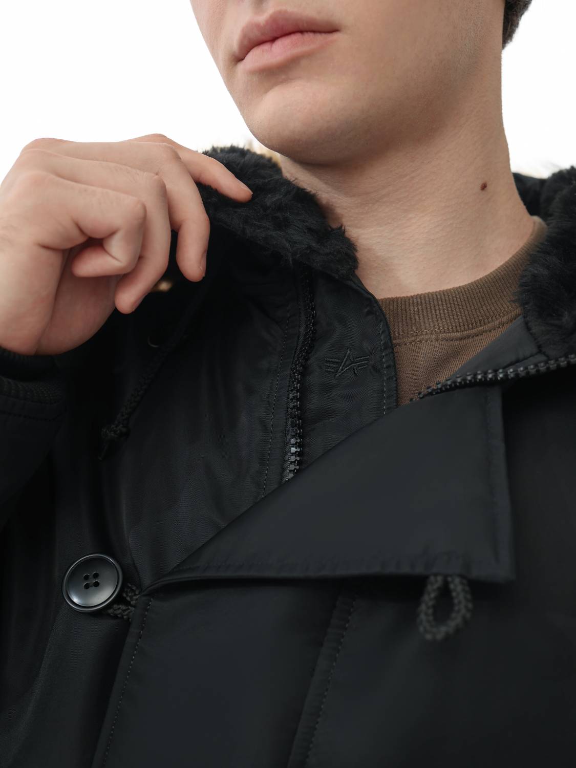 Куртка / Парка теплая мужская "N-2B" (Black) Alpha Industries 