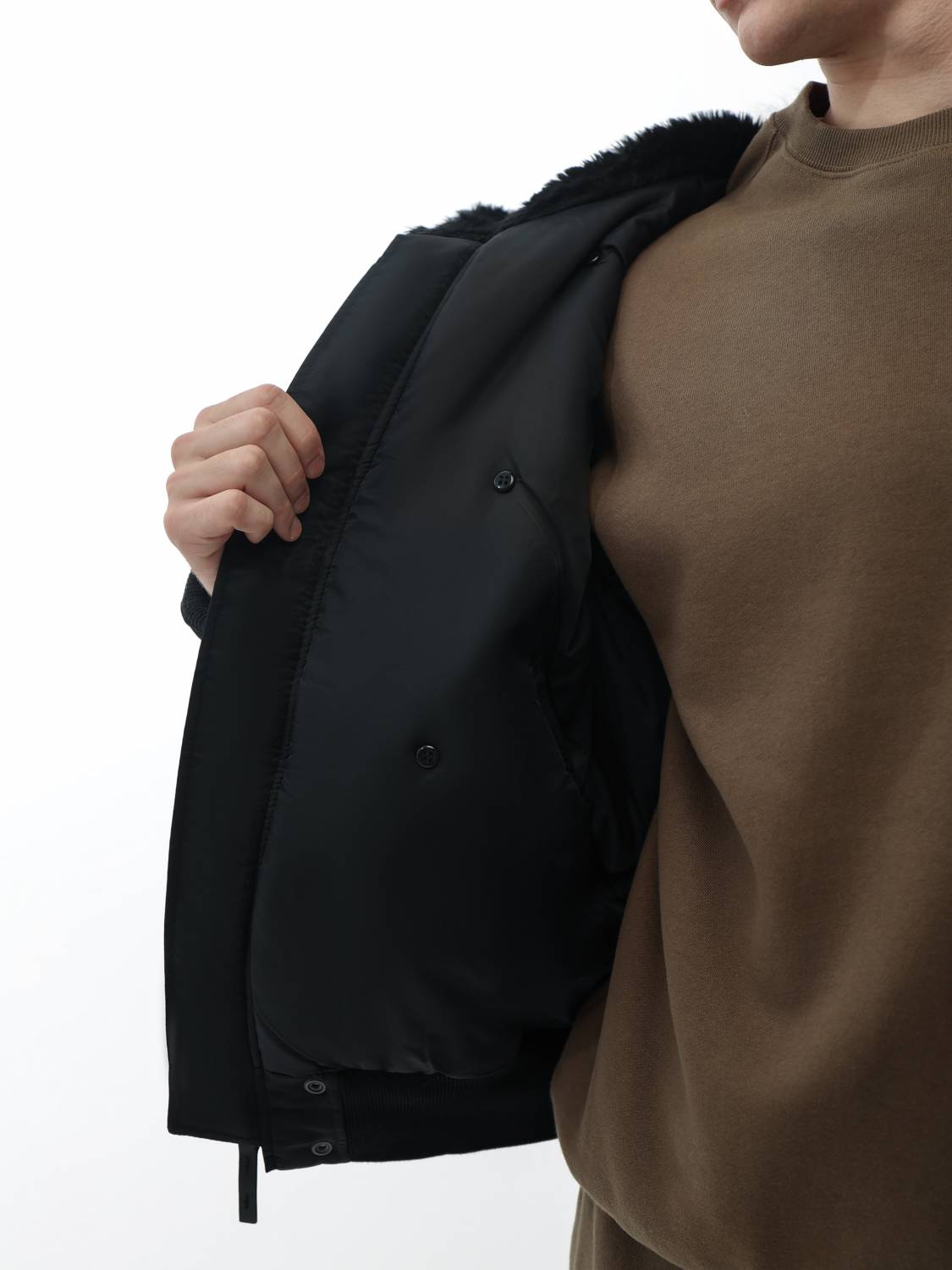 Куртка / Парка теплая мужская "N-2B" (Black) Alpha Industries 
