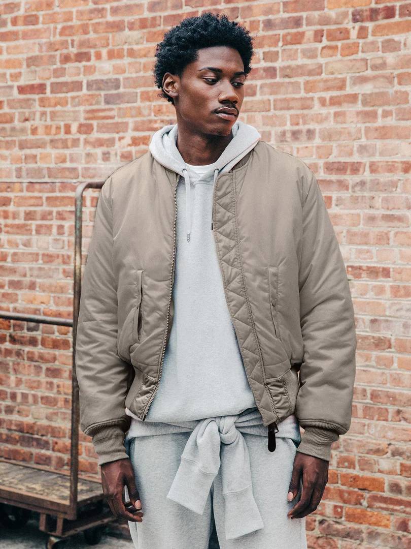 Куртка / Бомбер утепленный мужской ''MA-1'' (Vintage Grey) Alpha Industries