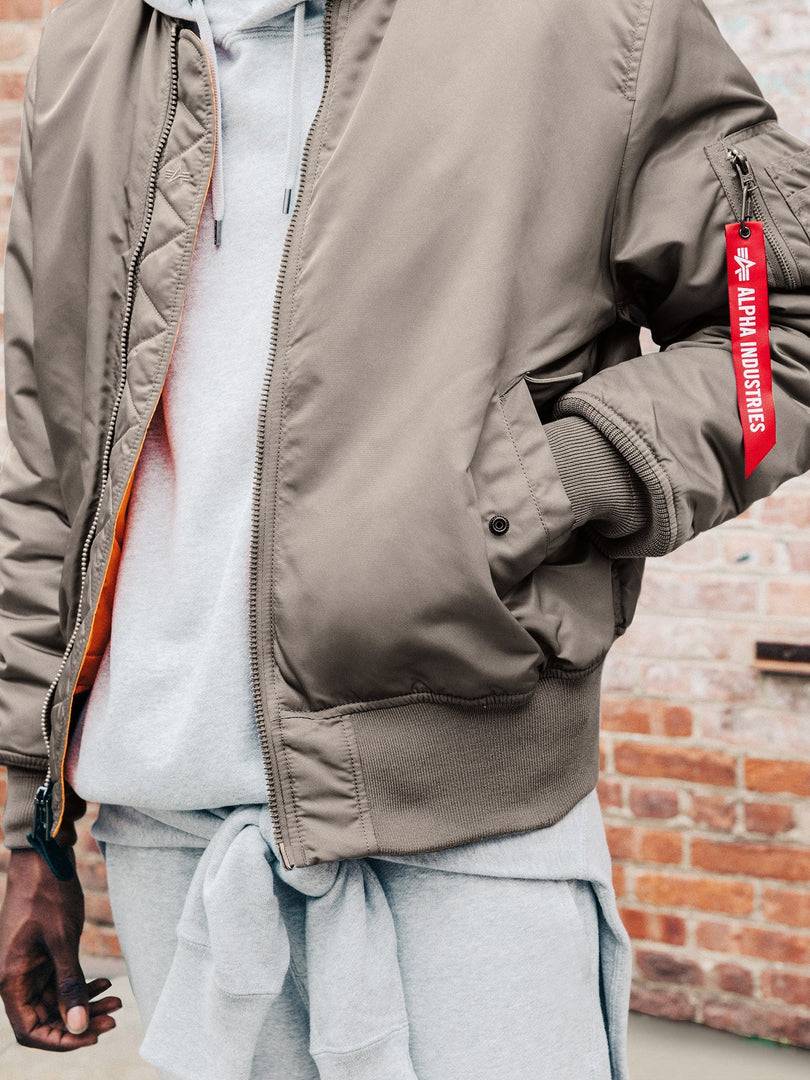 Куртка / Бомбер утепленный мужской ''MA-1'' (Vintage Grey) Alpha Industries