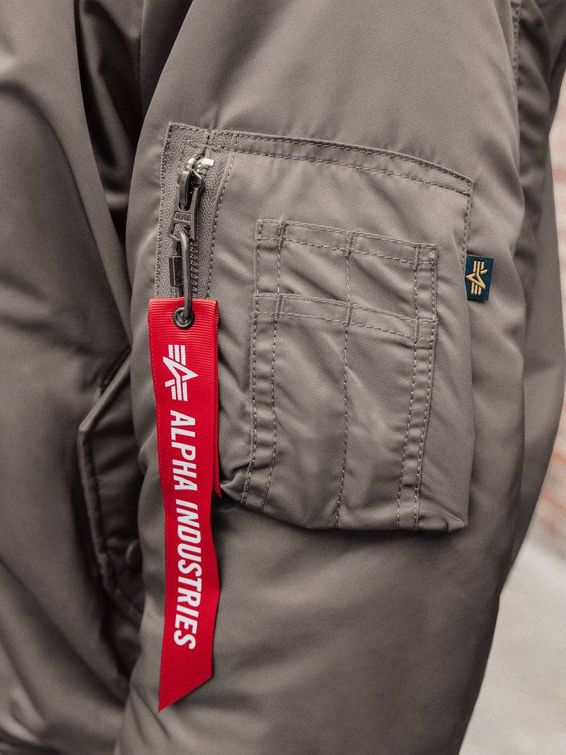 Куртка / Бомбер утепленный мужской ''MA-1'' (Vintage Grey) Alpha Industries