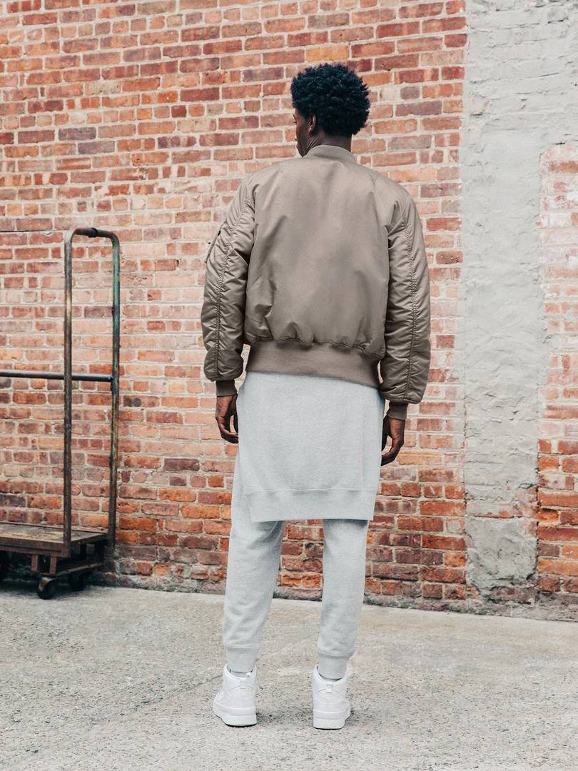 Куртка / Бомбер утепленный мужской ''MA-1'' (Vintage Grey) Alpha Industries