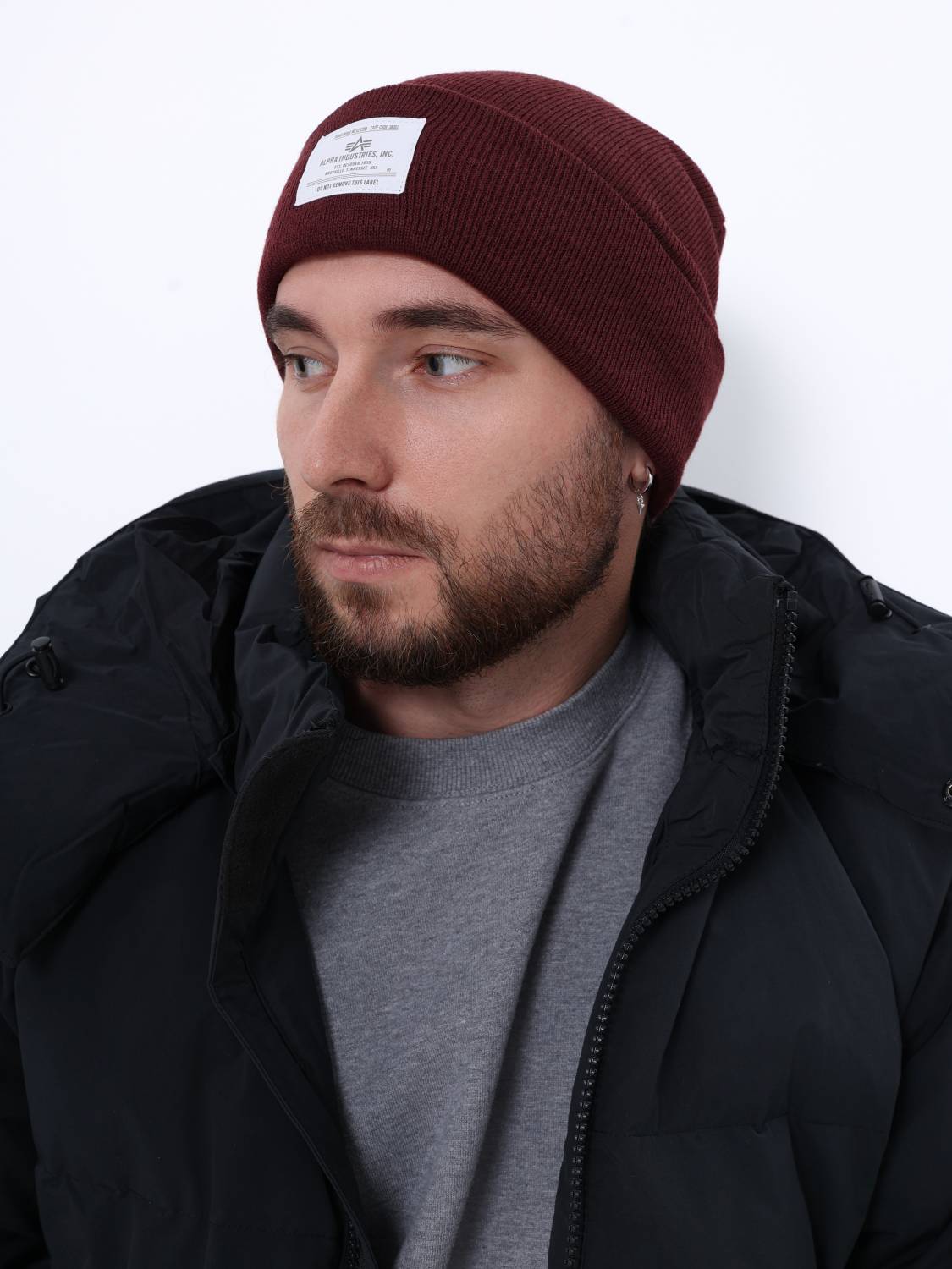 Шапка "Essential Beanie" (Cedar Red) Alpha Industries