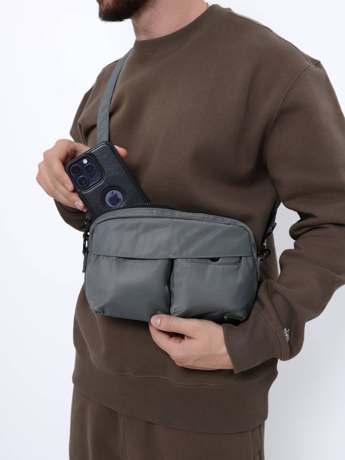 Сумка через плечо "Nylon Messenger Bag" (Field Gray) Alpha Industries