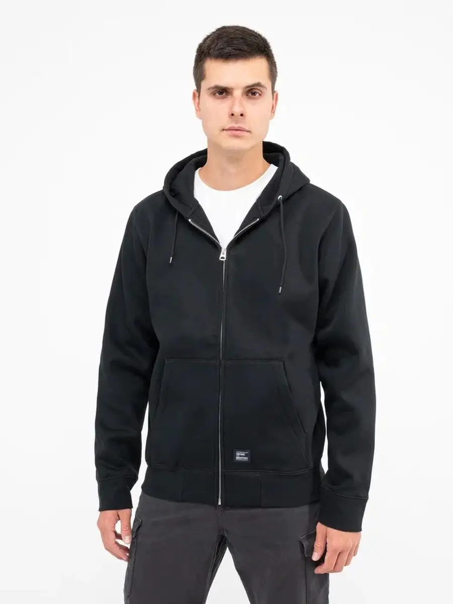 Худи / Толстовка на молнии "Redstone" (Black) Vintage Industries