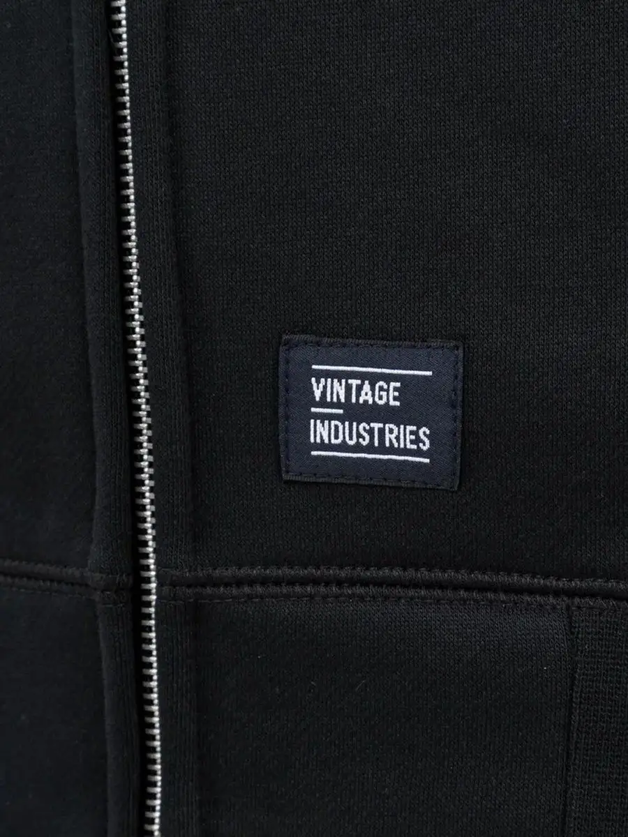 Худи / Толстовка на молнии "Redstone" (Black) Vintage Industries