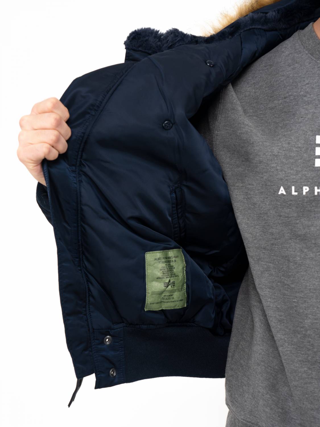 Куртка / Парка теплая мужская "N-2B" (Replica Blue) Alpha Industries