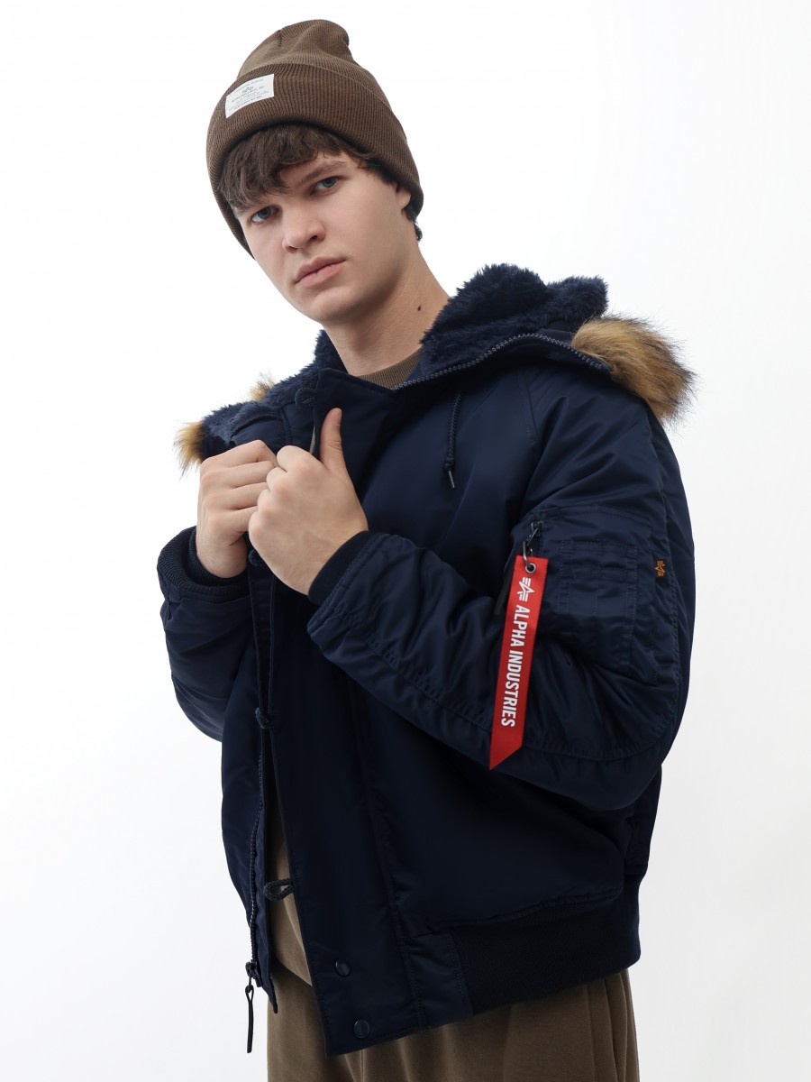 Куртка / Парка теплая мужская "N-2B" (Replica Blue) Alpha Industries