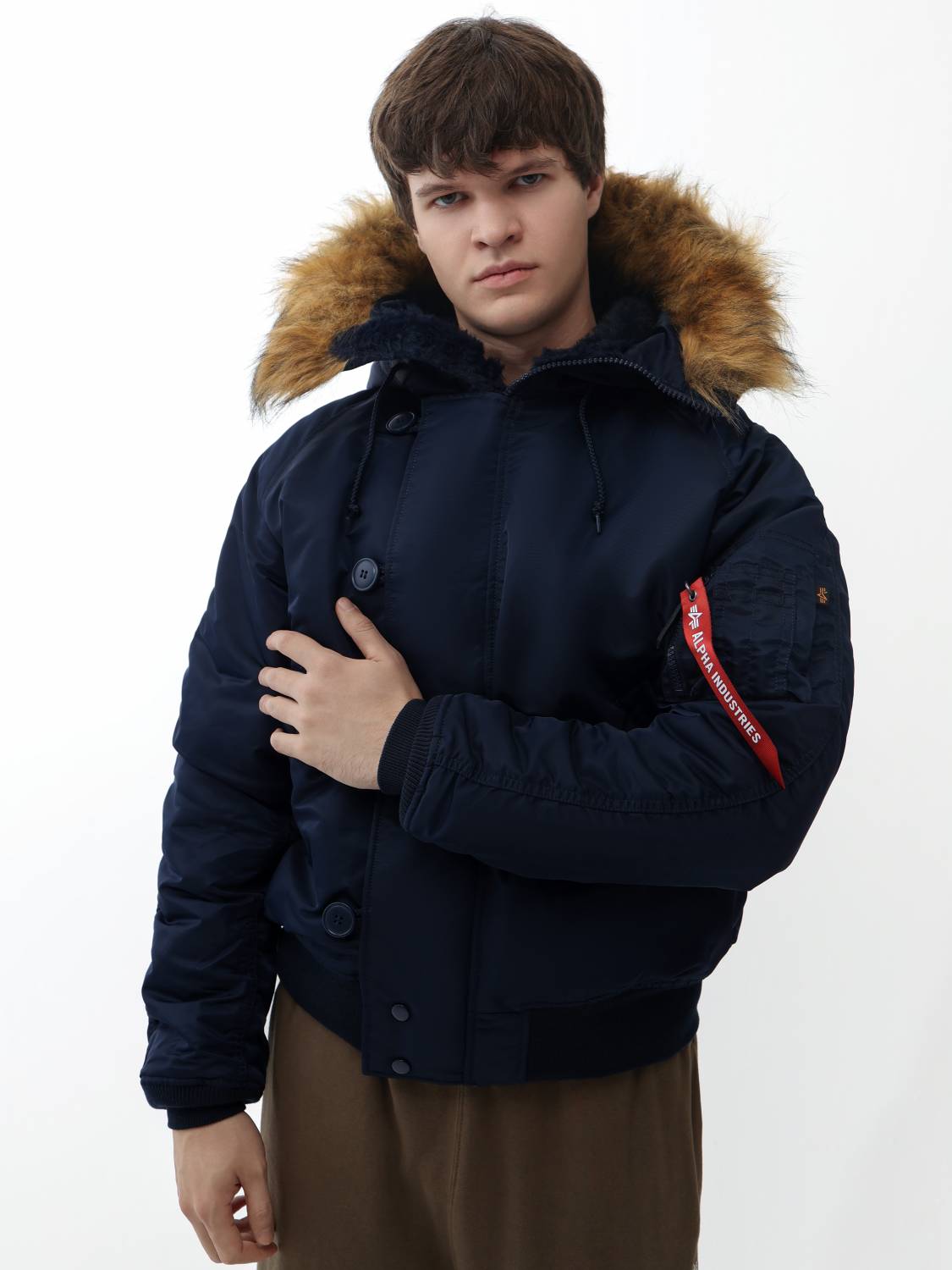 Куртка / Парка теплая мужская "N-2B" (Replica Blue) Alpha Industries