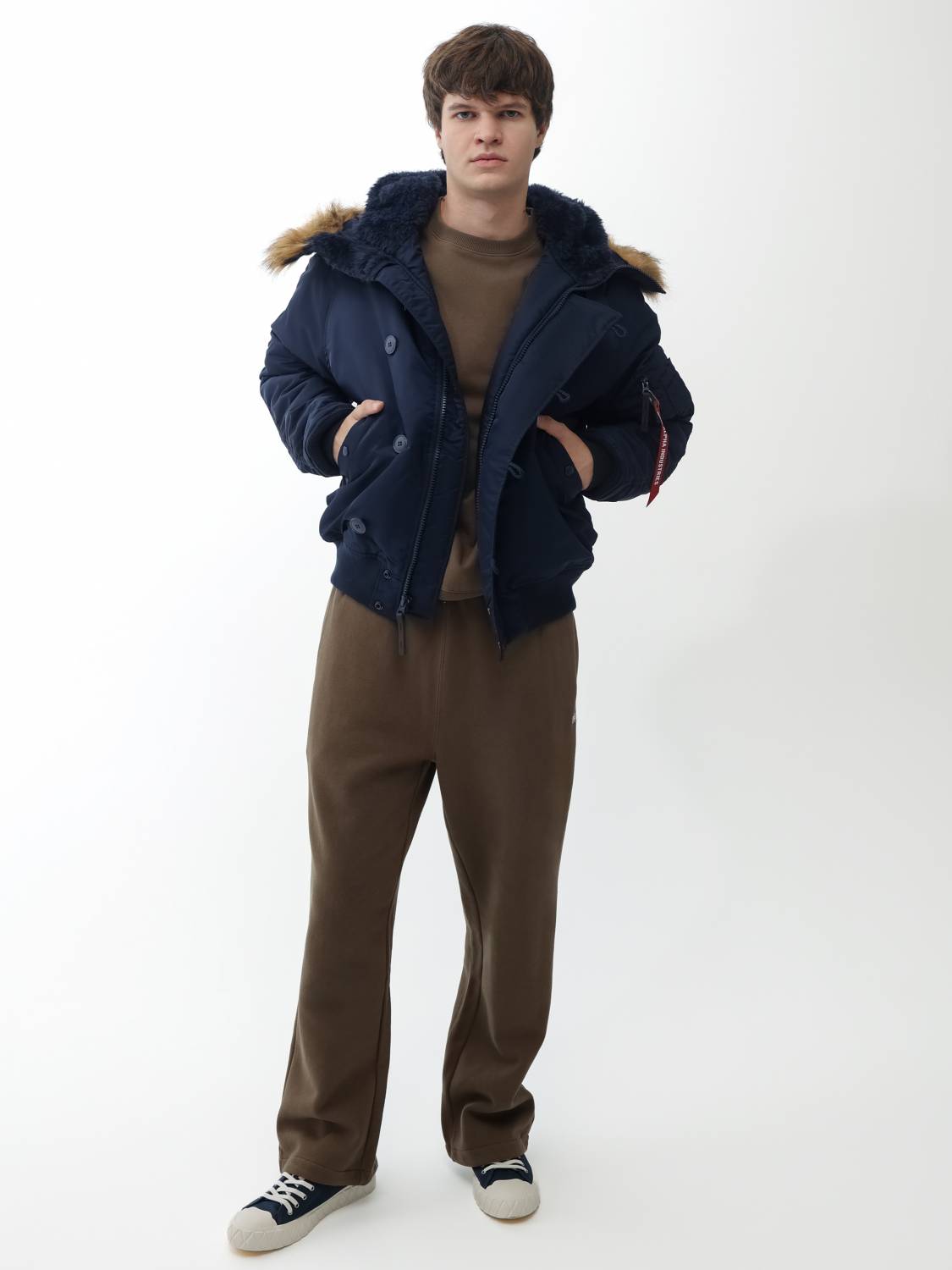 Куртка / Парка теплая мужская "N-2B" (Replica Blue) Alpha Industries
