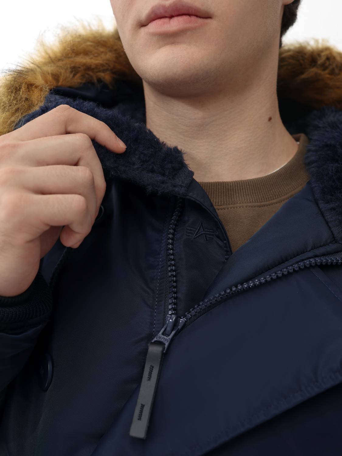 Куртка / Парка теплая мужская "N-2B" (Replica Blue) Alpha Industries