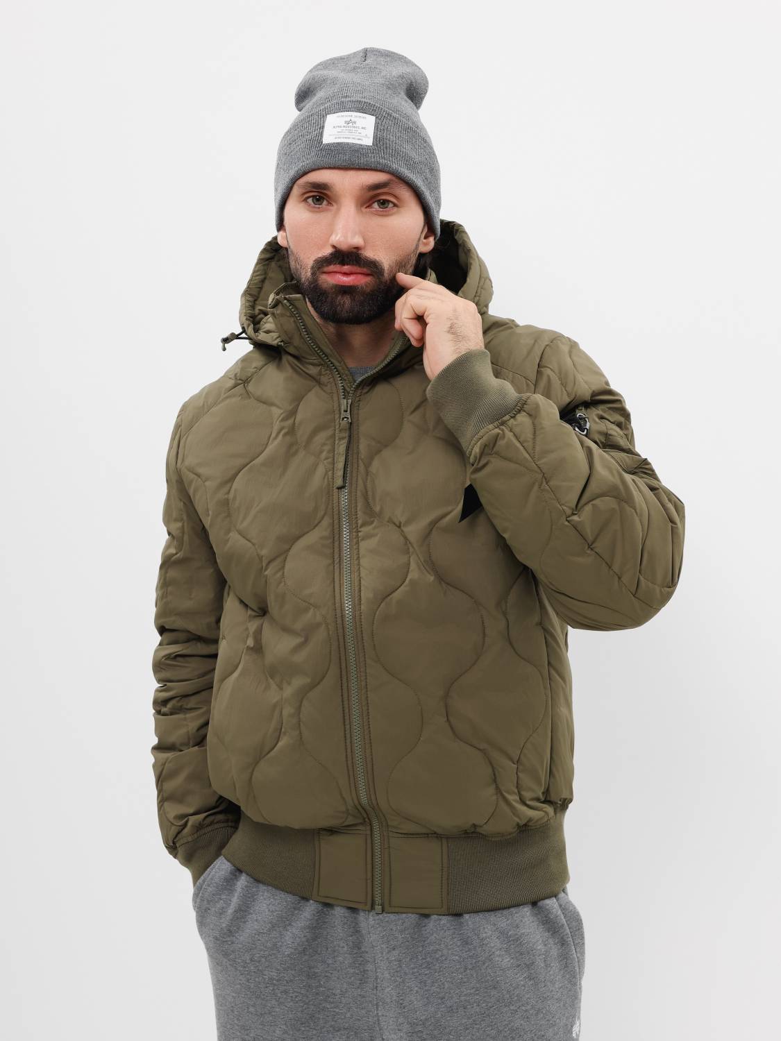 Пуховик / Куртка утепленная мужская "Lightweight Down" (OG-107 Green) Alpha Industries