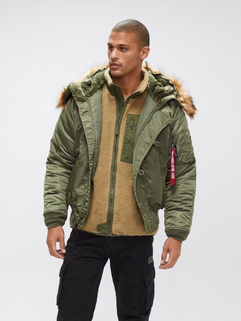 Куртка / Парка теплая мужская "N-2B" (Sage) Alpha Industries