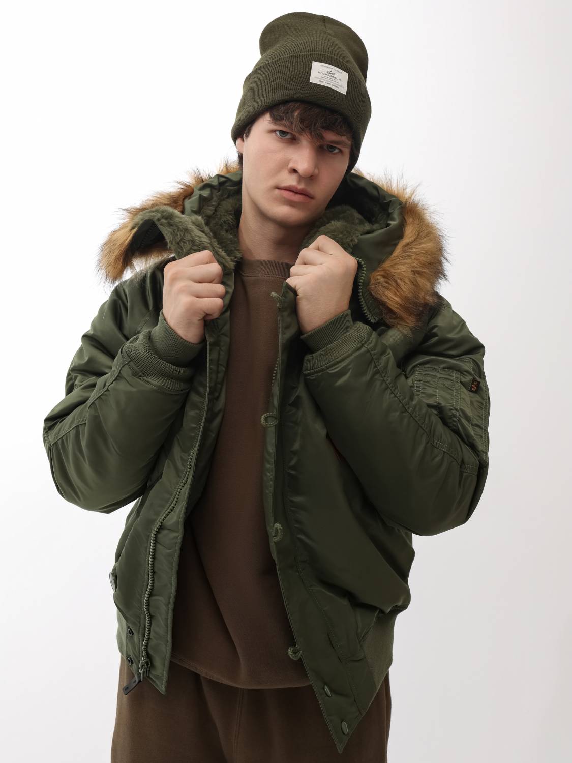 Куртка / Парка теплая мужская "N-2B" (Sage) Alpha Industries