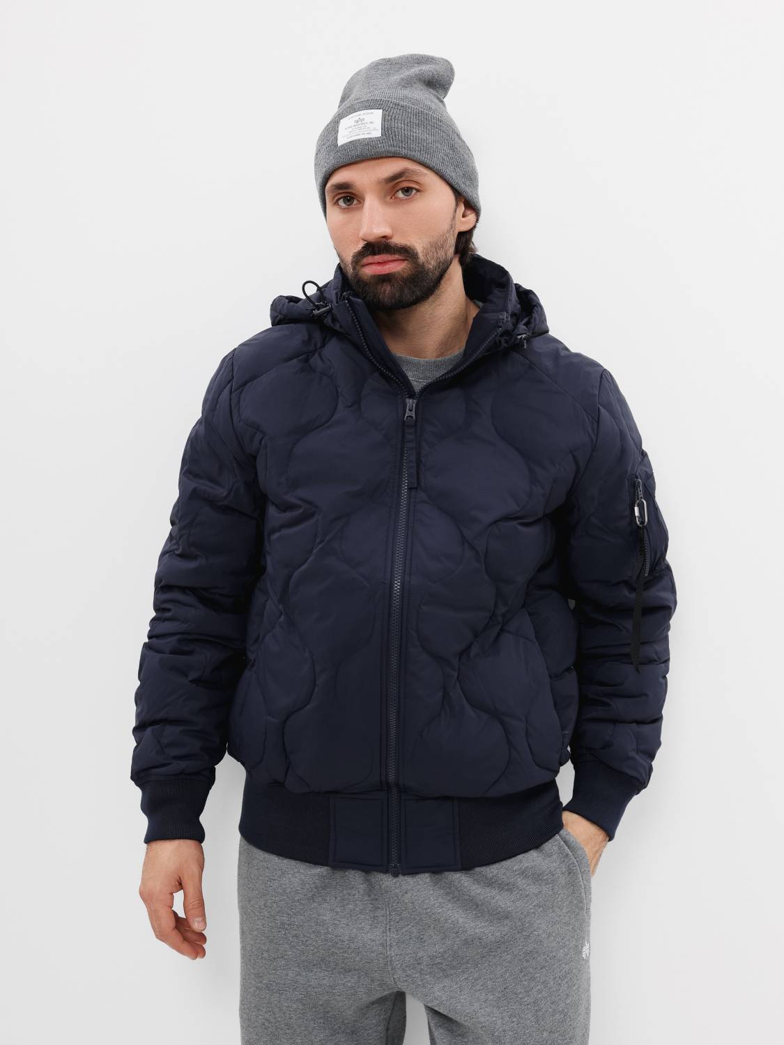 Пуховик / Куртка утепленная мужская "Lightweight Down" (Replica Blue) Alpha Industries
