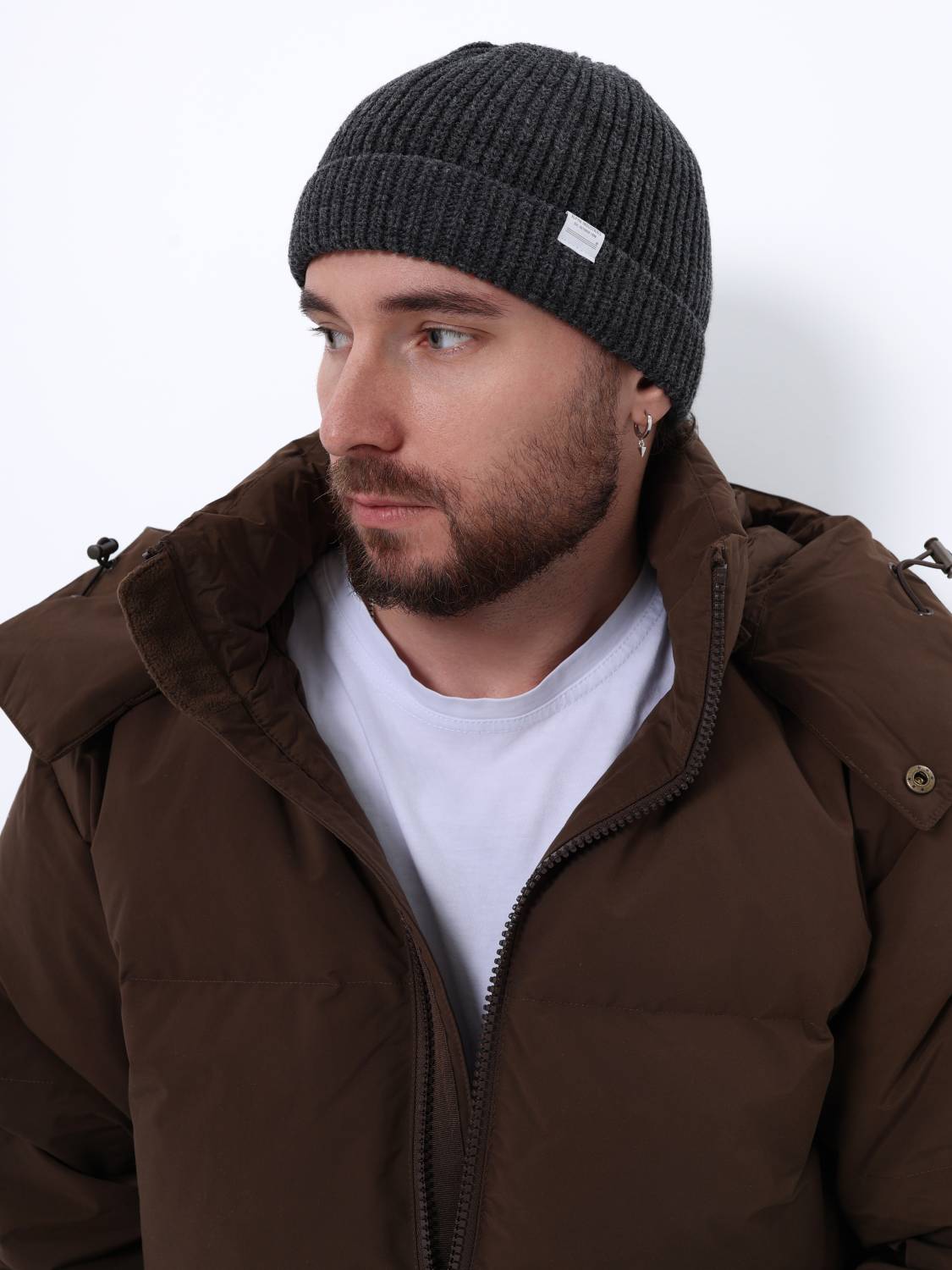 Шапка ''Essential Watch Cap" (Dark Charcoal Heather) Alpha Industries