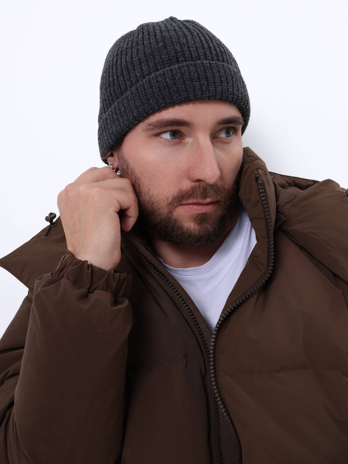 Шапка ''Essential Watch Cap" (Dark Charcoal Heather) Alpha Industries