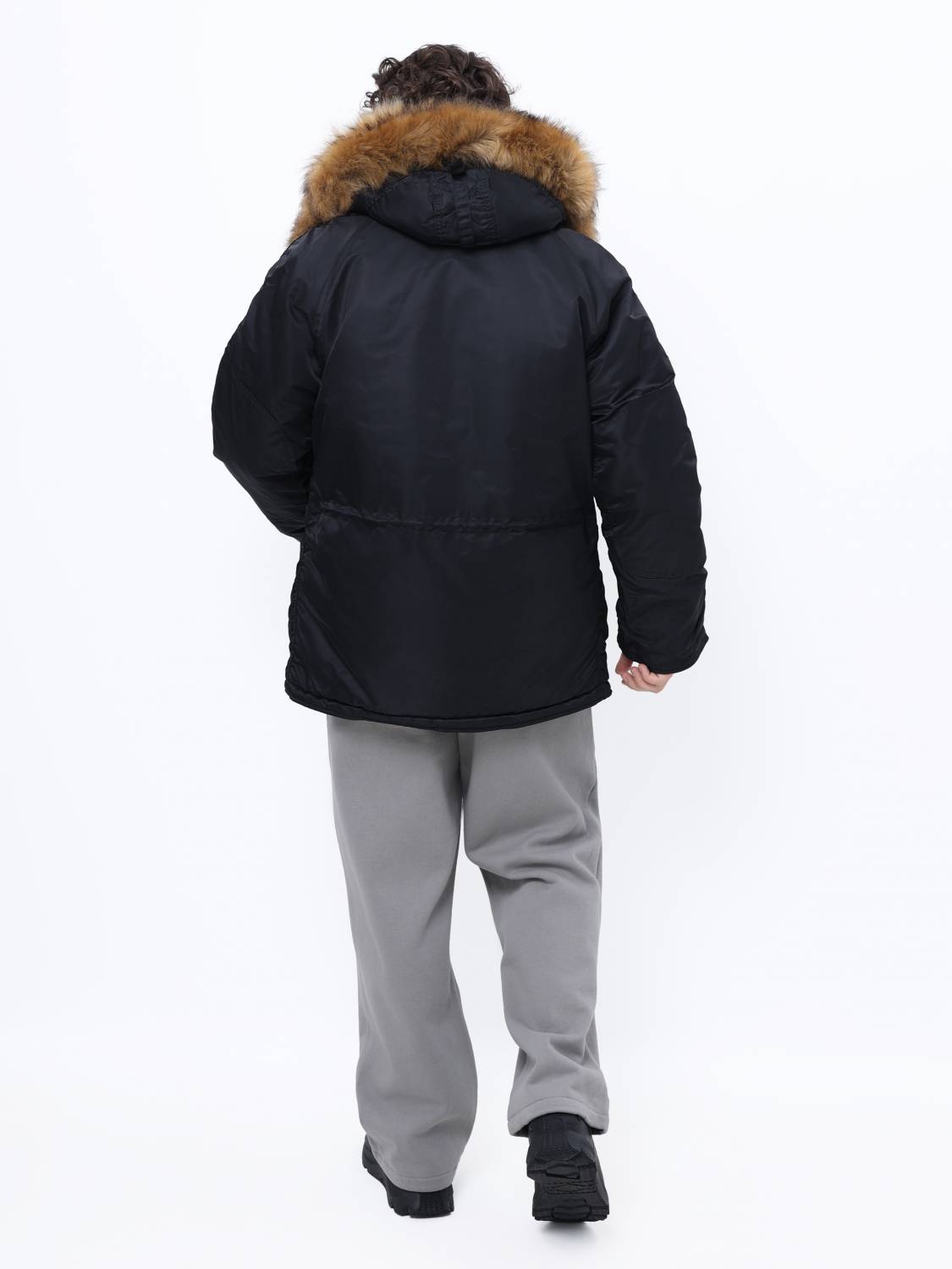 Куртка / Парка теплая мужская "N-3B" (Black) Alpha Industries