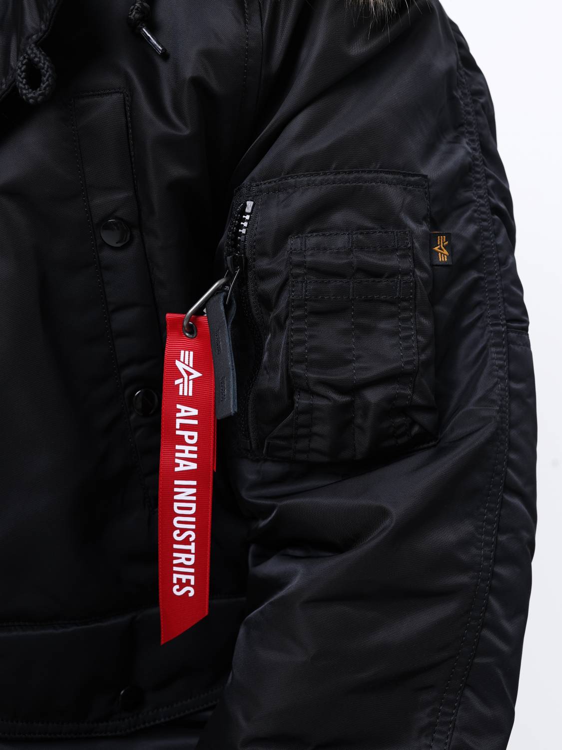 Куртка / Парка теплая мужская "N-3B" (Black) Alpha Industries