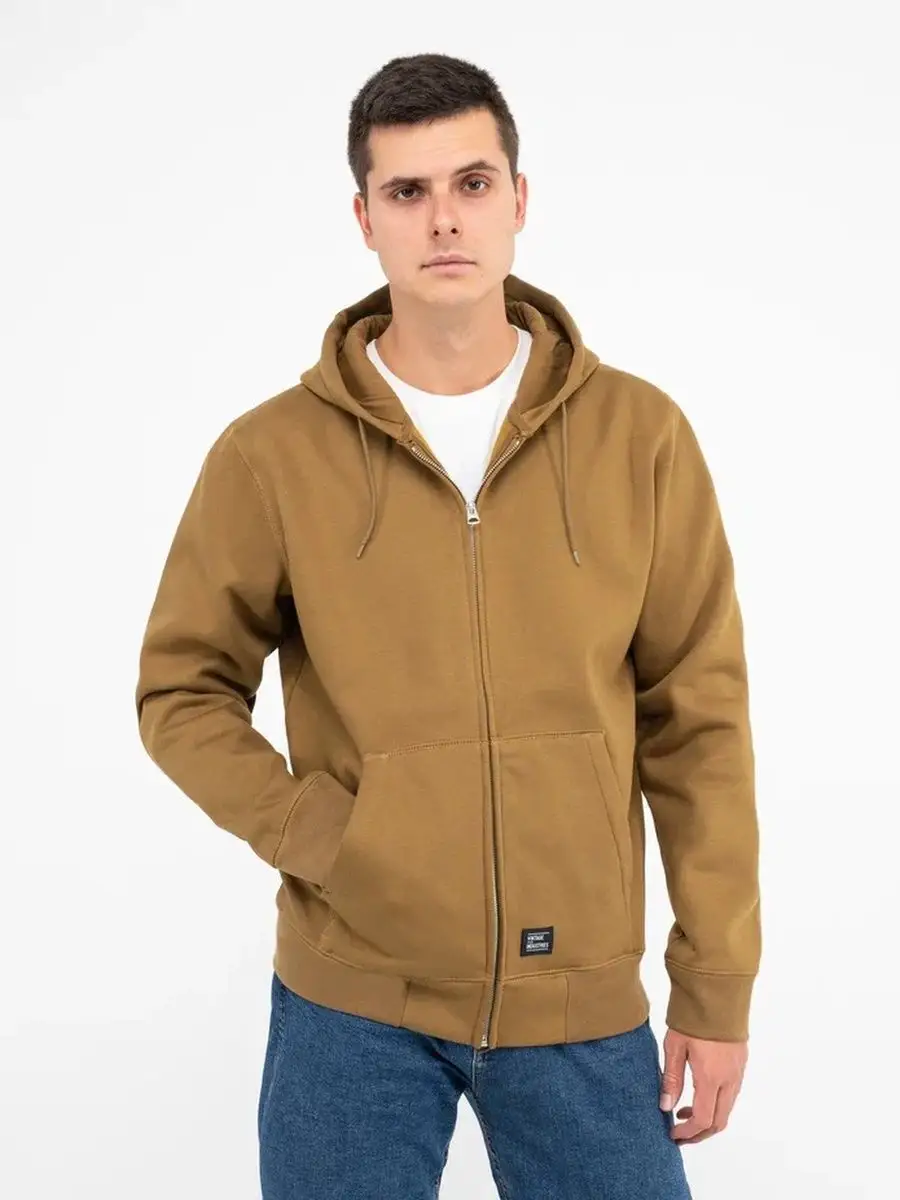 Худи / Толстовка на молнии "Mid Grey" (Taupe) Vintage Industries