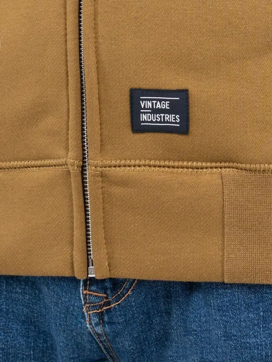 Худи / Толстовка на молнии "Mid Grey" (Taupe) Vintage Industries