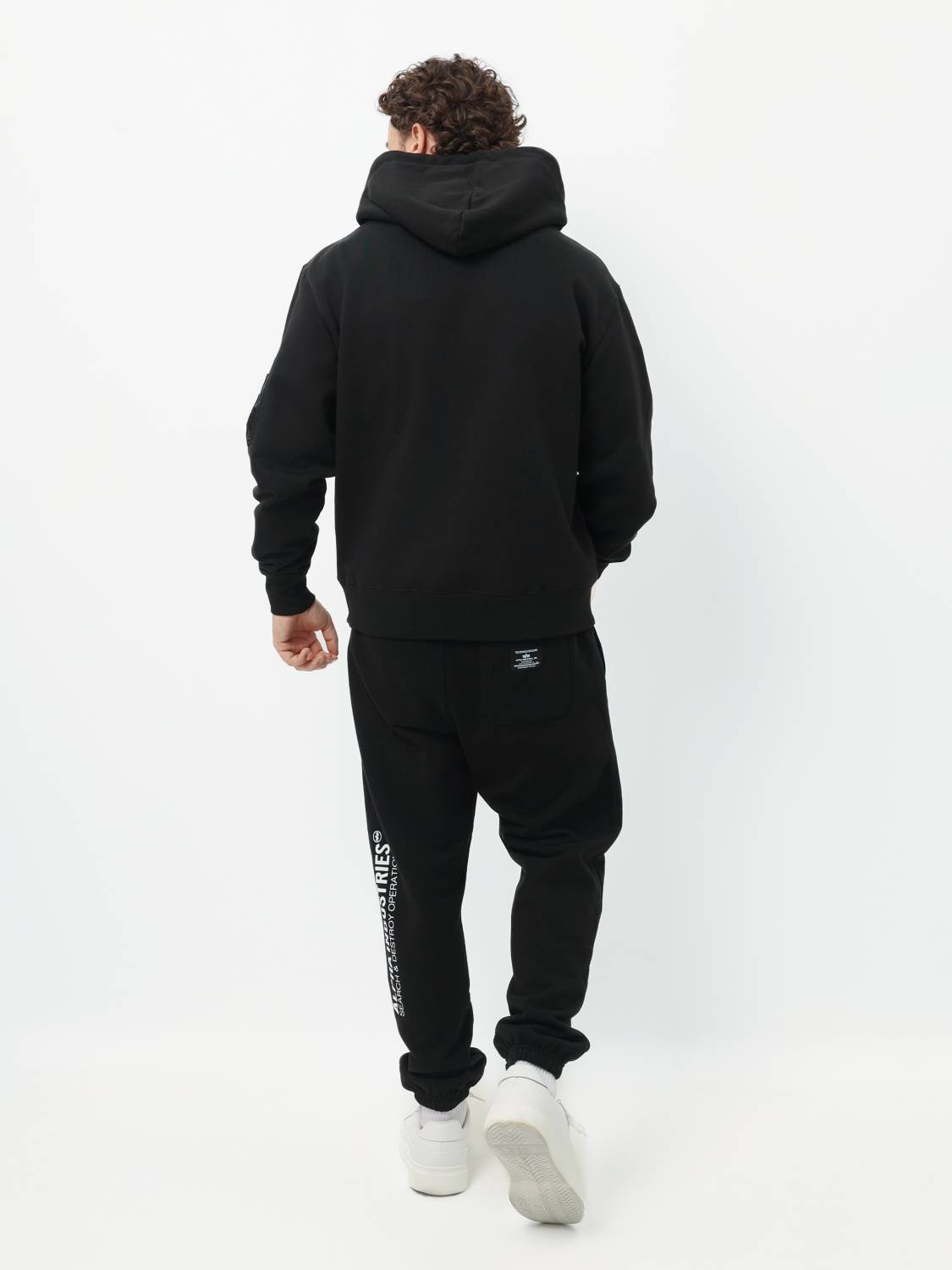 Худи / Толстовка на молнии "Utility Pocket Full Zip Up" (Black) Alpha Industries
