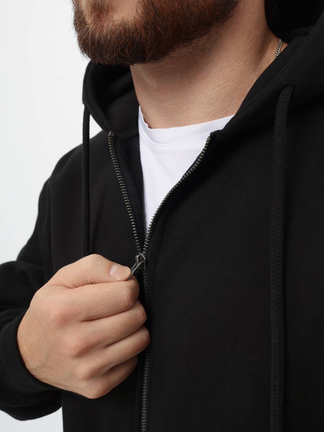 Худи / Толстовка на молнии "Utility Pocket Full Zip Up" (Black) Alpha Industries