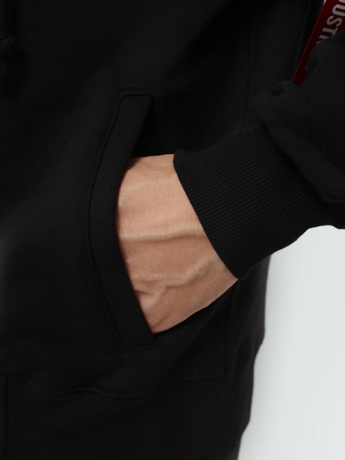 Худи / Толстовка на молнии "Utility Pocket Full Zip Up" (Black) Alpha Industries