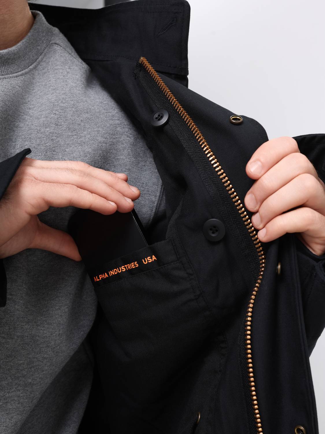 Куртка мужская "M-65" (Black) Alpha Industries