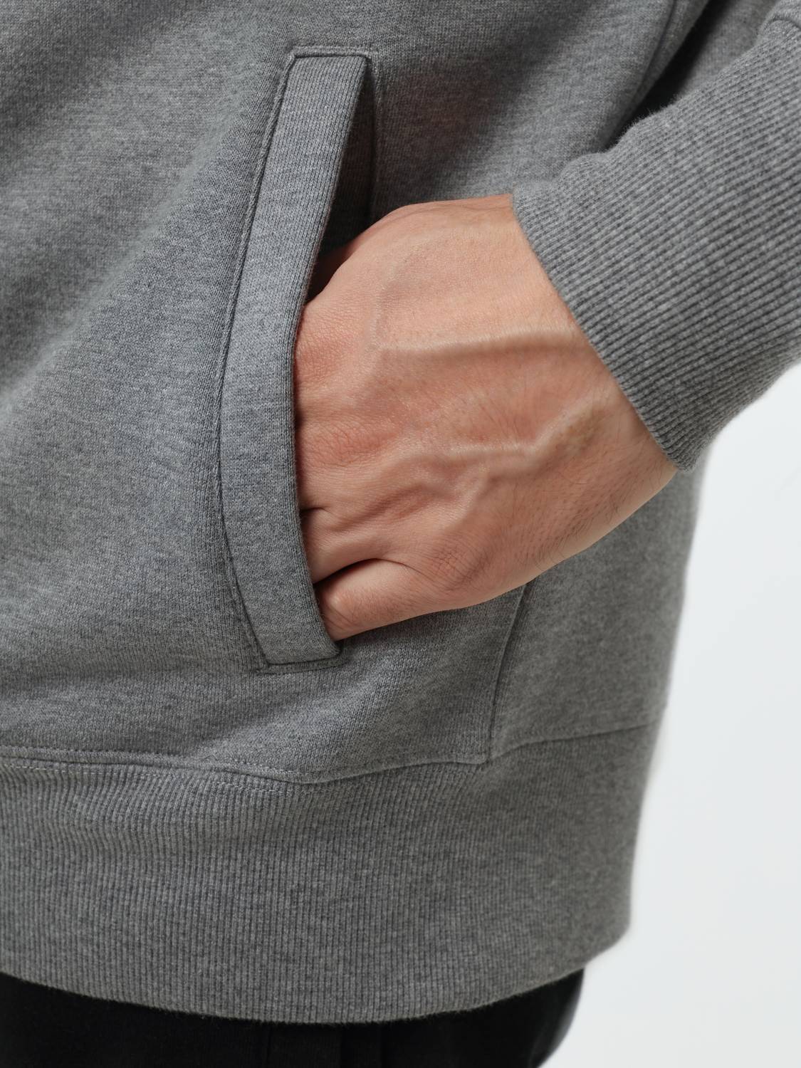 Худи / Толстовка на молнии "Utility Pocket Full Zip Up" (Medium Charcoal Heather) Alpha Industries