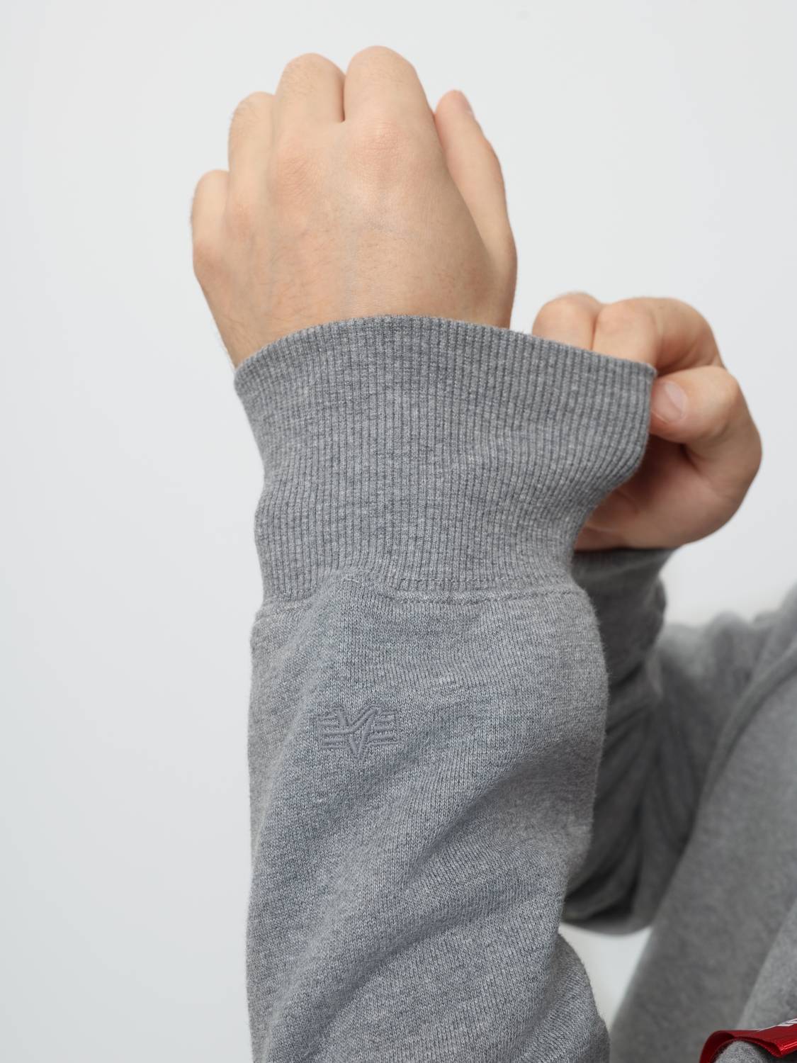 Худи / Толстовка на молнии "Utility Pocket Full Zip Up" (Medium Charcoal Heather) Alpha Industries